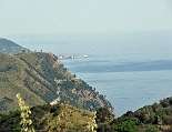 Blick vom Monte Licosa auf den Küstenort Acciaroli