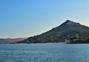Blick vom Boot auf Castellabate